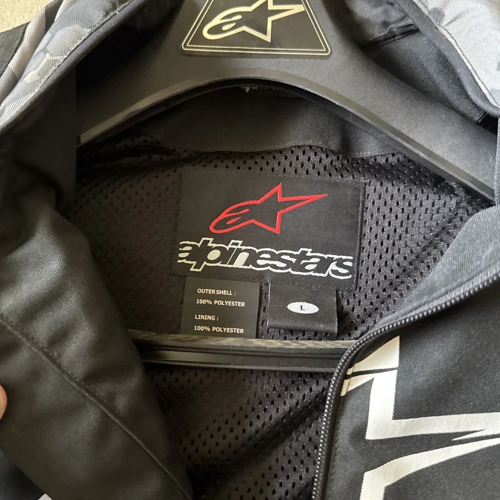 Alpinestars Sniper Men's  Motorcycle Size L Black Camo Armor Padded Jacket
